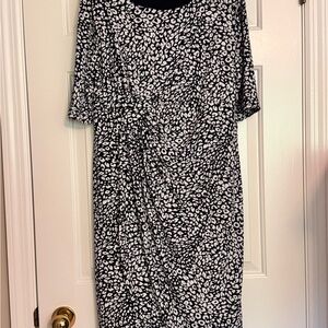 Elegant Forever Black and White Patterned Dress